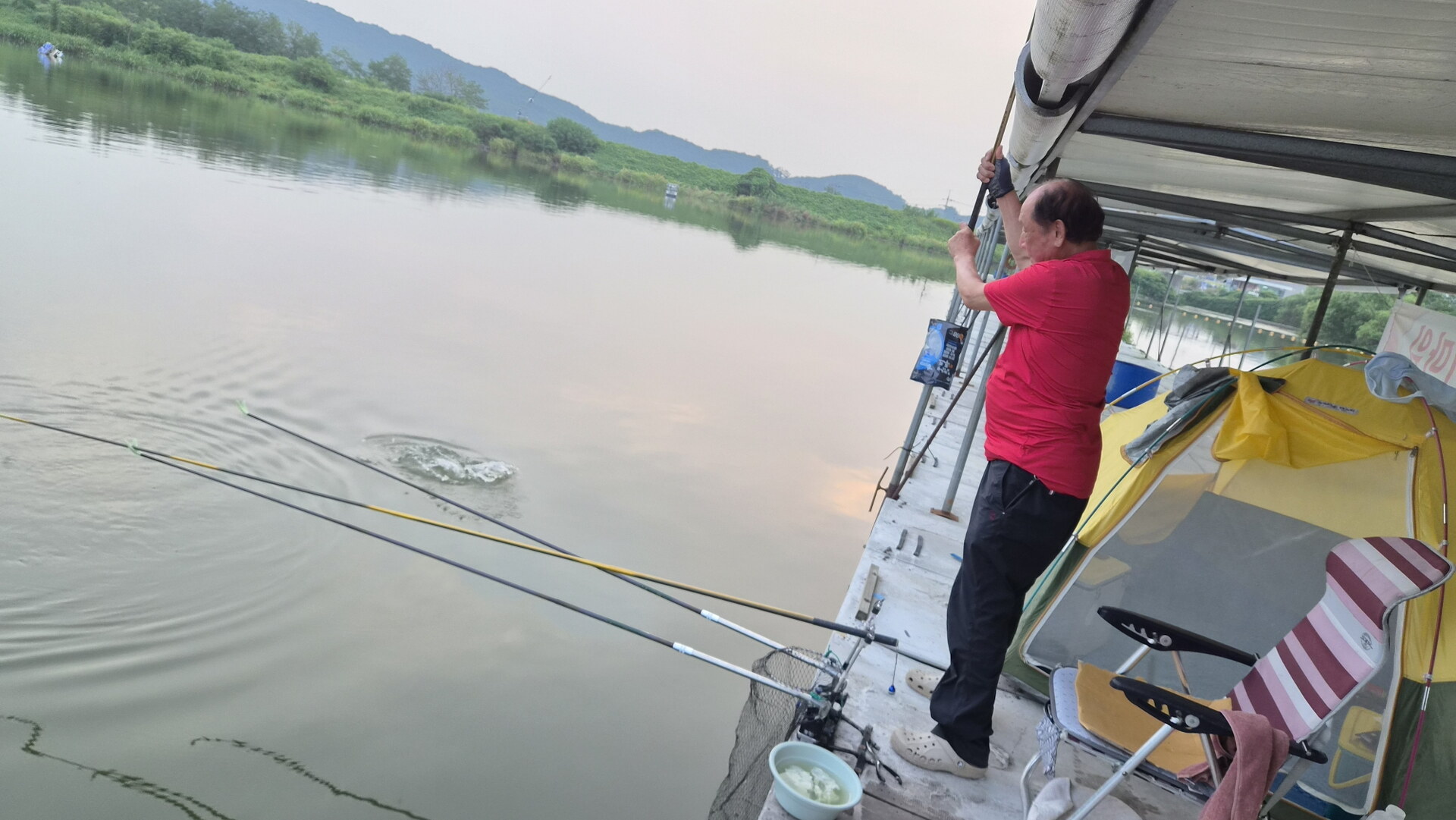아산죽산지 8/20일 수위가 불면서 조황도 좋아집니다
