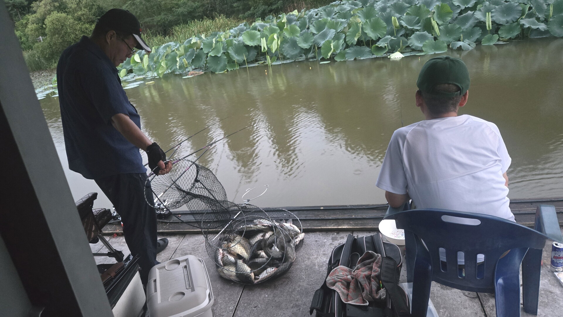 아산죽산지 8/22일 금요일 조황과 방류